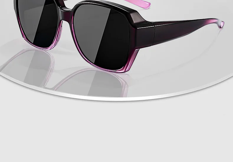 Mode Runde Polarisierte Sonnenbrille Abdeckung Über Myopie Brillen Tragbare Männer Frauen Vintage Angeln Fahren Brillen – Detail 5