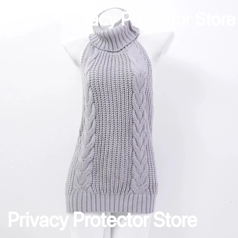 

Платье-свитер с высоким воротником для девочек в стиле аниме, одежда для сна, костюм для студентов с вырезами и открытой спиной, сексуальная пижама, косплей, соблазнение