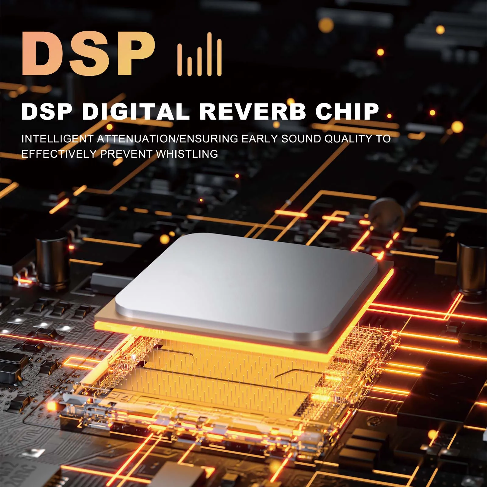 Processore digitale equalizzatore per microfono riverbero frontale con prefeflettore DSP integrato KTV professionale