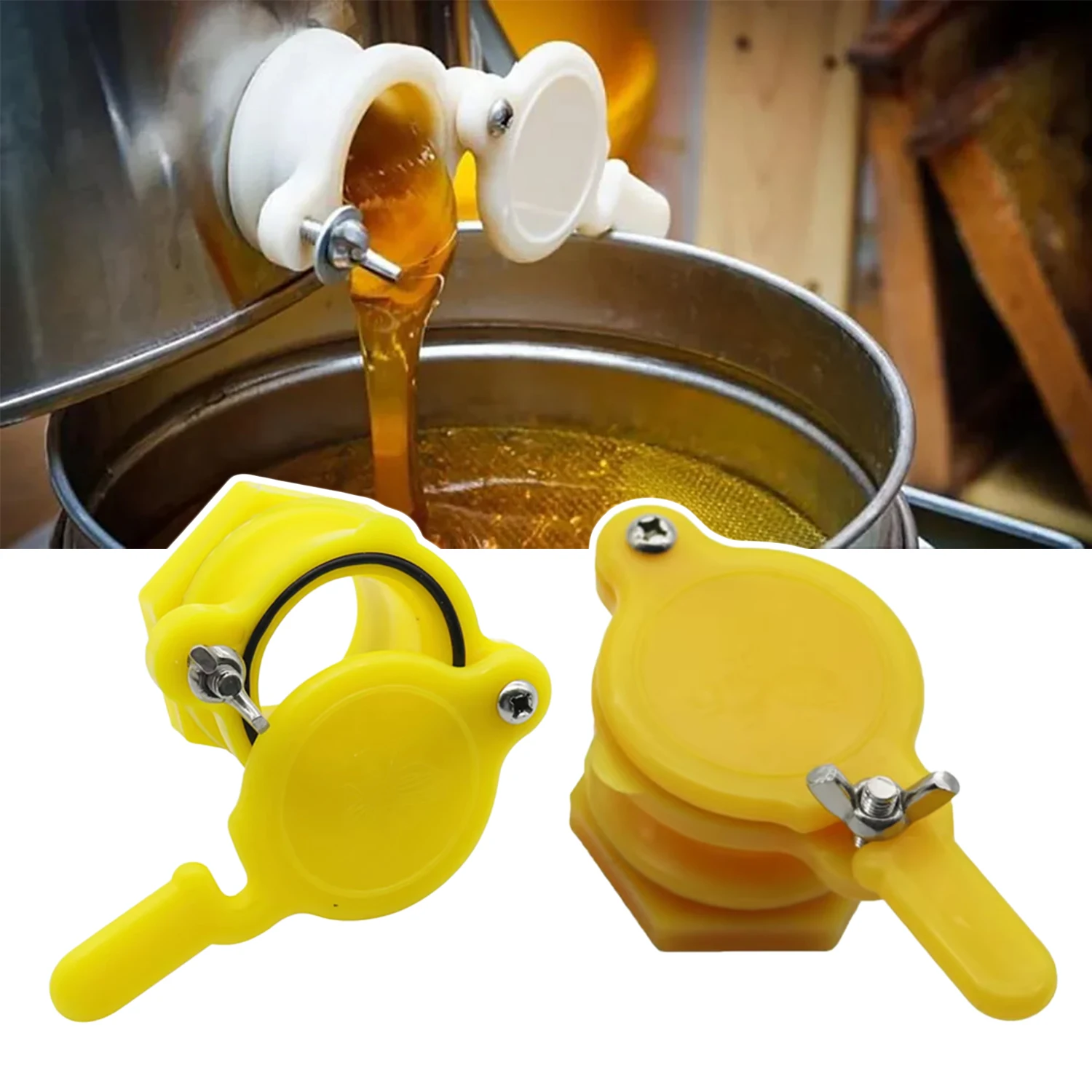 Plastic Honey Spout for Shake Honey Machine Bee Honey Gate Valve Beekeeping Gallon Bucket Honey Extraction Bottling Tool