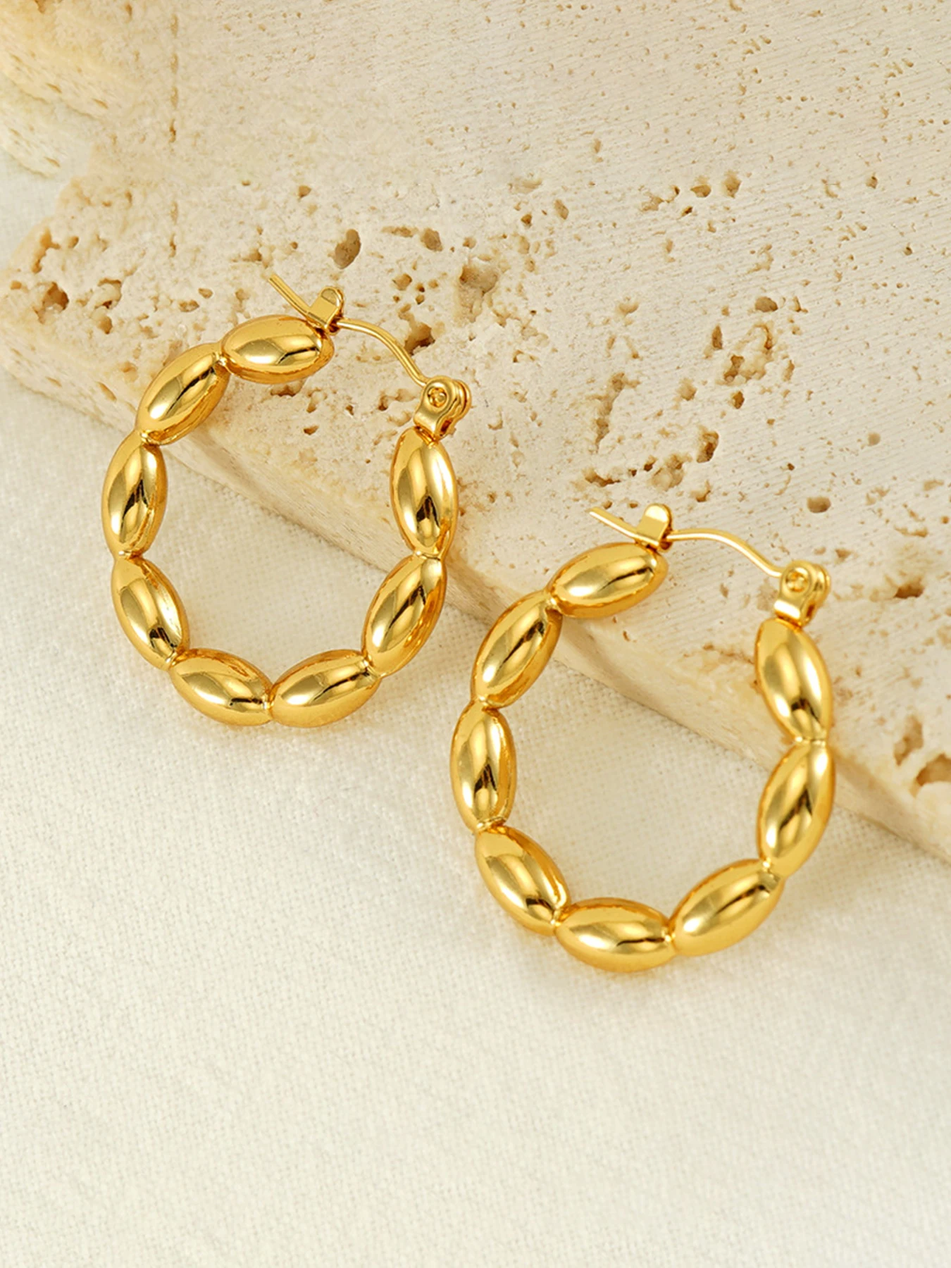 

Unique Design Stainless Steel Stud Earrings, Vintage Simple Style, Asymmetrical Plain Pattern, Sexy Fashion Accessory for All Se