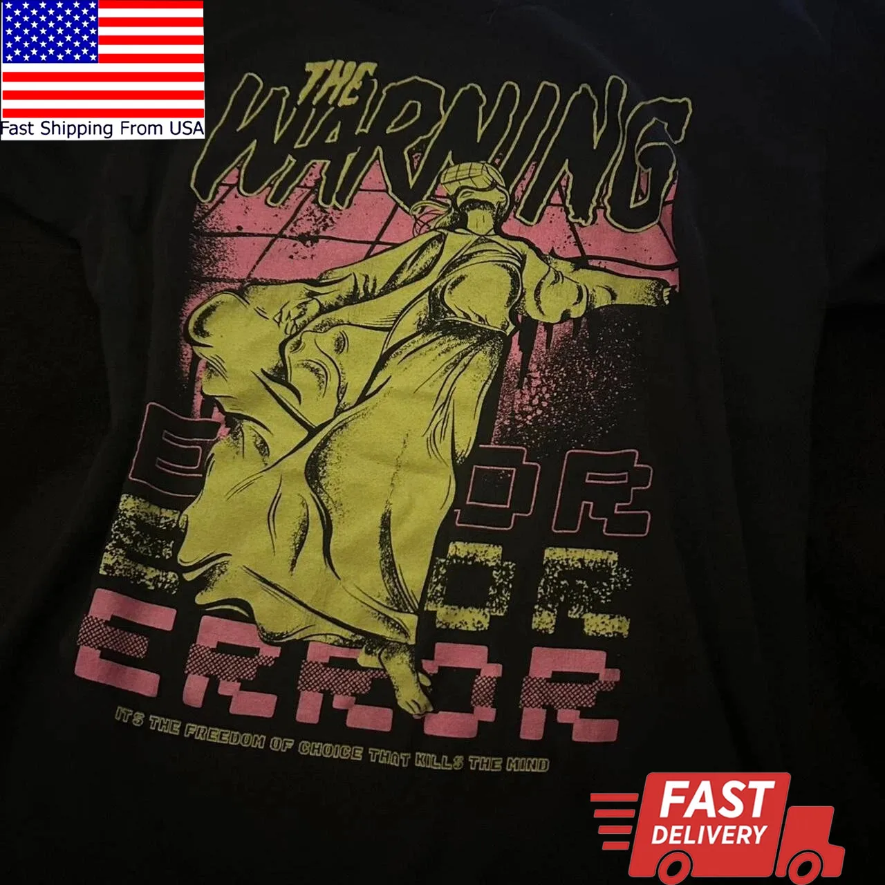 Image of Vintage The Warning Band ERROR Shirt Unisex Konzert S bis 5XL