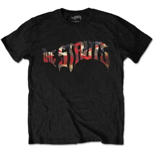 The Struts Union Jack Logo T-Shirt Black New