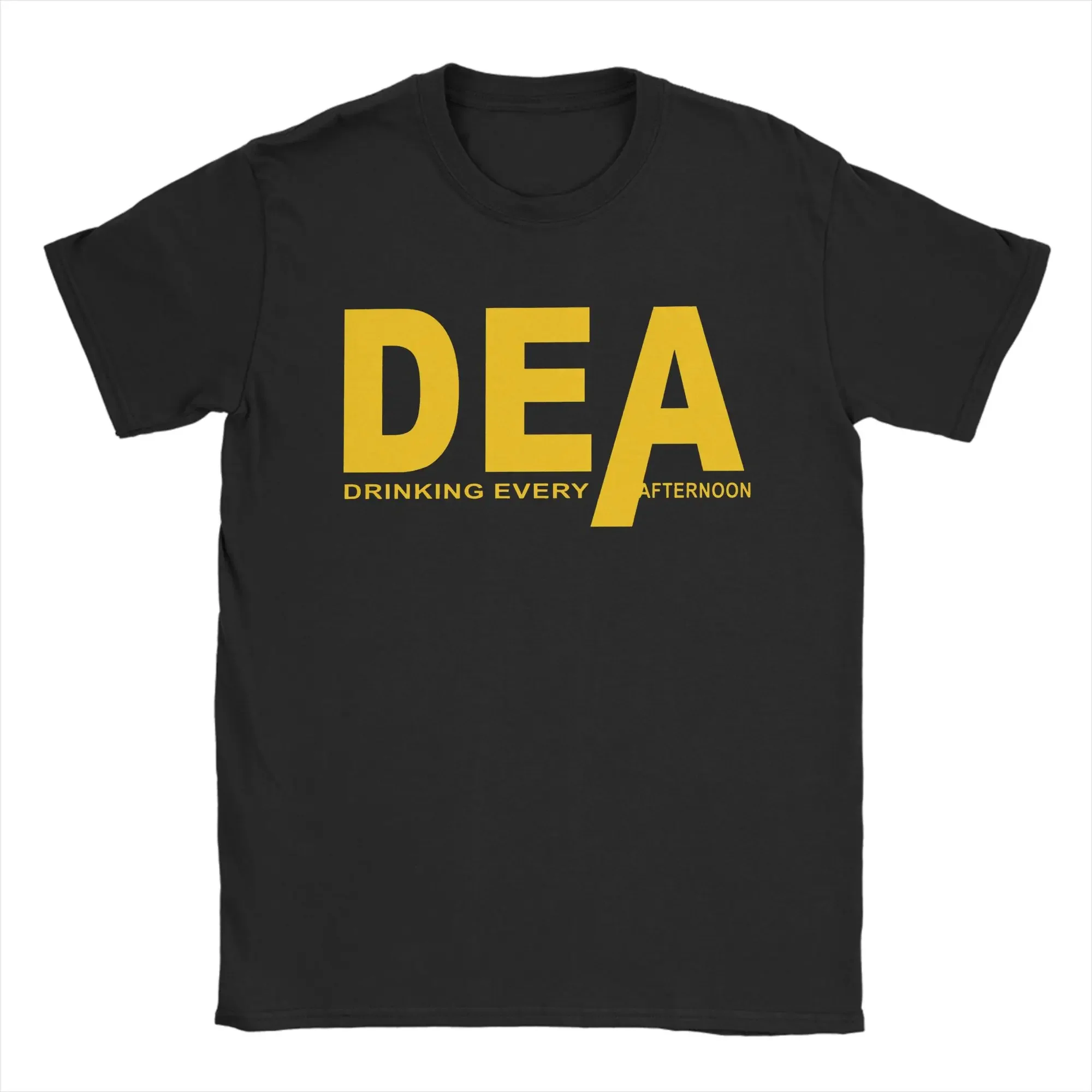 Vintage DEA Drinking Every Afternoon T-Shirts Men O Neck Cotton T Shirt  Short Sleeve Tees Plus Size Clothing