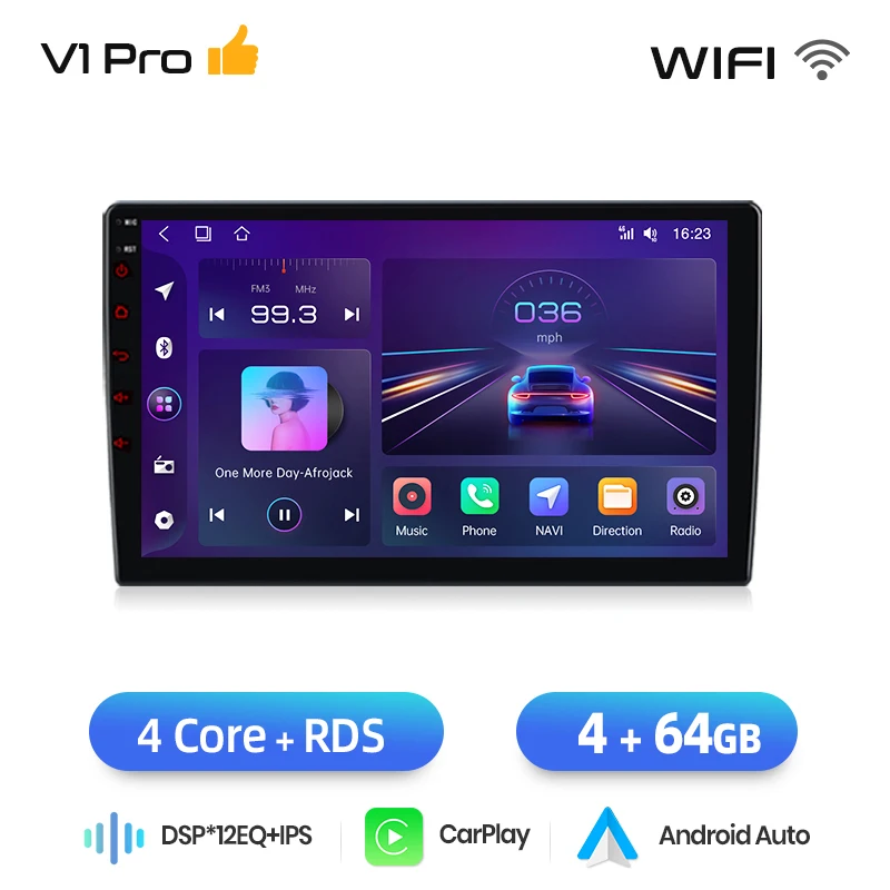 Junsun AI 4G LTE draadloze CarPlay Android Auto autoradio voor Suzuki Grand Vitara 3 2005 2006 2007-2015 GPS Navi BT DSP RDS FM