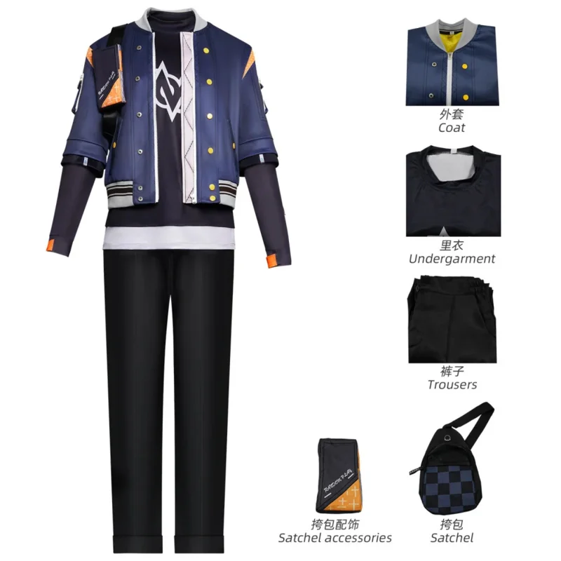 Zzz Wise Cosplay Zenless Zone Zero Wise أزياء تنكرية للنساء والرجال زي موحد Zzz Wise Cos شعر مستعار أزياء الهالوين