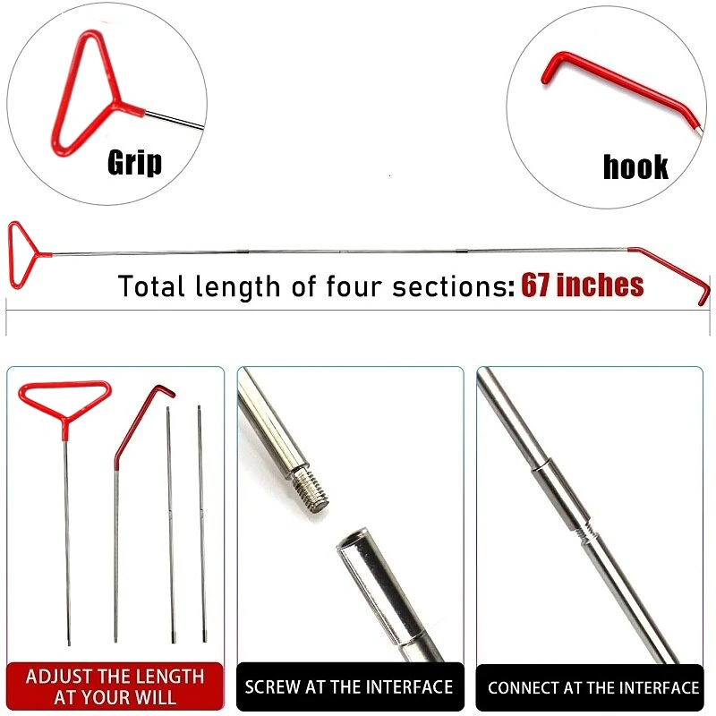 New Car Wedge Pump Locksmith Thickened Door Repair Air Cushion Emergency Open Unlock Tool Kit With Long Reach Grabber