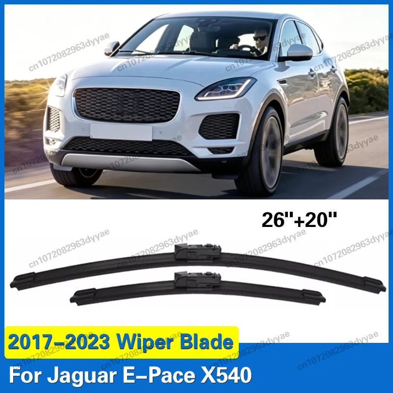 

For Jaguar E-Pace X540 2017 2018 2019 2020 2021 2022 2023 Front Windshield Wiper Blades 2pcs Windscreen Accessories 26"+20"