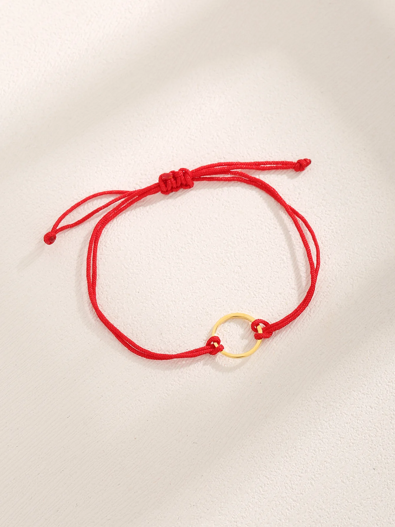 2024 Hot seller Simple Red String bracelet S925 Sterling silver Gold plated adjustable ladies party accessory Holiday metal gift