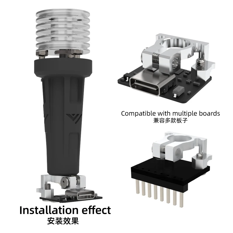 Mdu.com-Buse V6 légère en aluminium pour imprimante 3D, accéléromètre, optimisation des performances d\'impression 3D, ADXL345