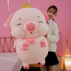 1pc 30-70cm gigante dos desenhos animados bonito rosa porco brinquedos de pelúcia recheado kawaii piggy dolls macio travesseiro para meninas crianças presentes de aniversário