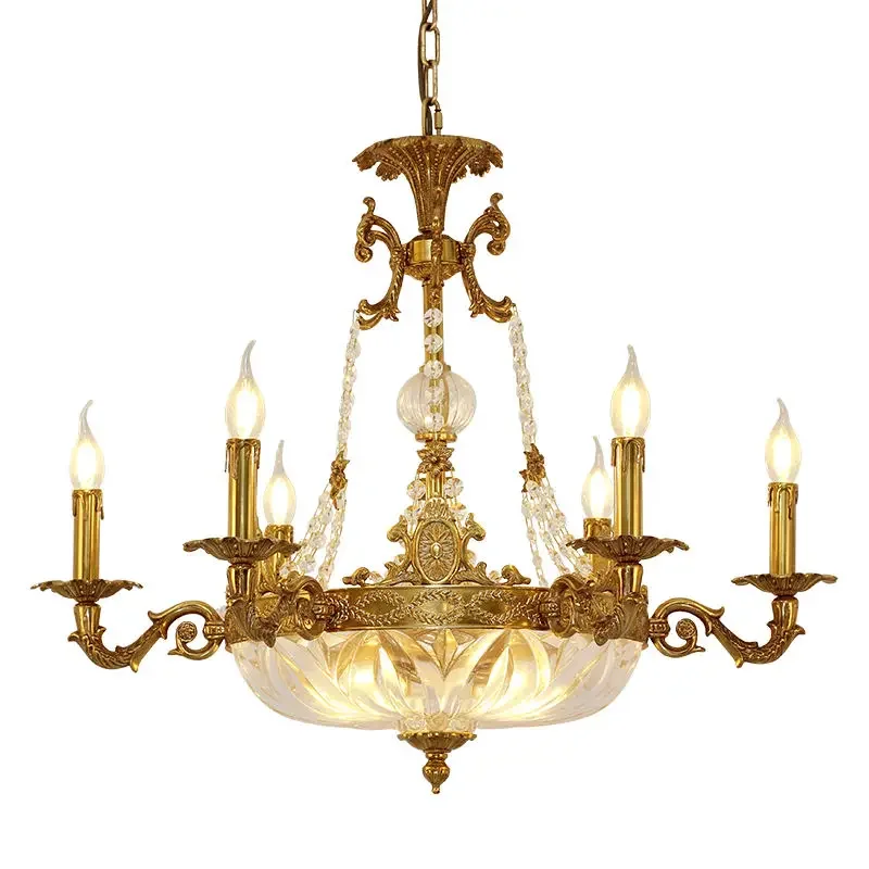 Hand Made Lighting Lost Wax Technics Bronze Pendant Light Classic French Style Brass Chandelier