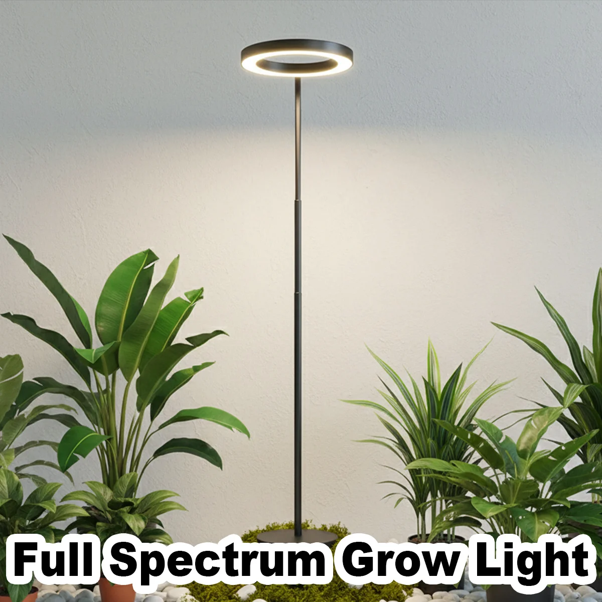 72 LEDs Grow Light EU Plug Full Spectrum Dimmable Angel Ring Telescopic Lamp Phyto Lamp for Indoor Plants Succulents Desktop USB
