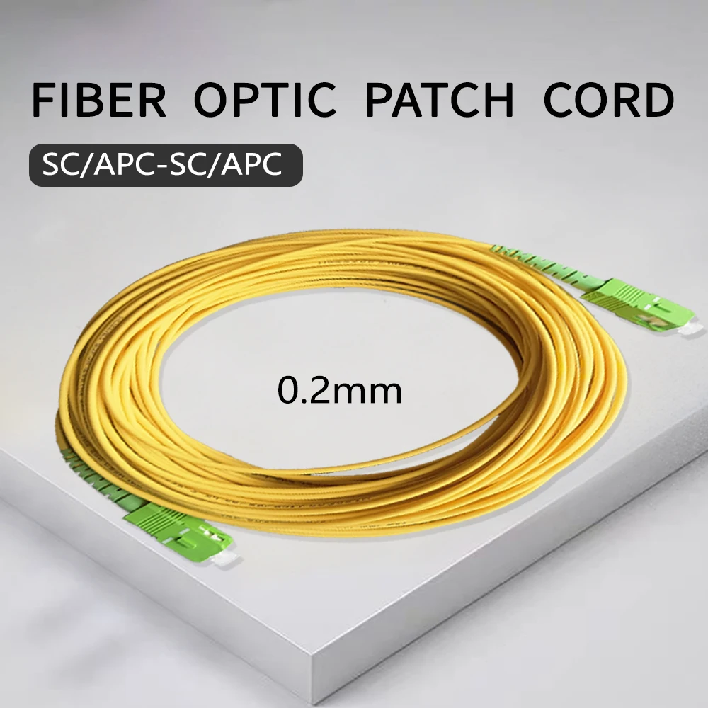 

Fiber Optic Patch Cable FTTH LSZH SC/APC-SC/APC Diameter 2.0mm Single Mode Simplex Core Extension Cord Fiber optics 10M/15M