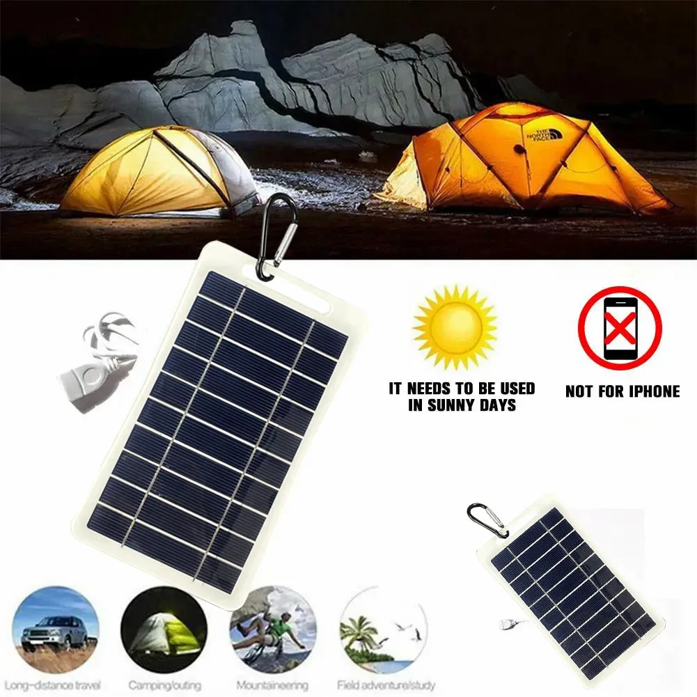 2 واط لوحة طاقة شمسية مع USB مقاوم للماء المشي لمسافات طويلة والتخييم في الهواء الطلق بطارية محمولة شحن الهاتف المحمول البنك شحن لوحة 5 فولت #4