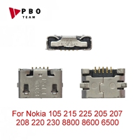10-100PCS Universal Micro USB Charging Connector Charge Port Socket Dock Jack For Nokia 105 215 225 205 207 208 220 230 8800