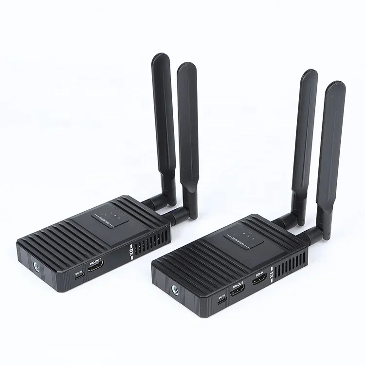 200m HD Wireless Extender Video 1 Transmitter to 4 Receivers Transmitter Receiver Display for Camera Live Streaming