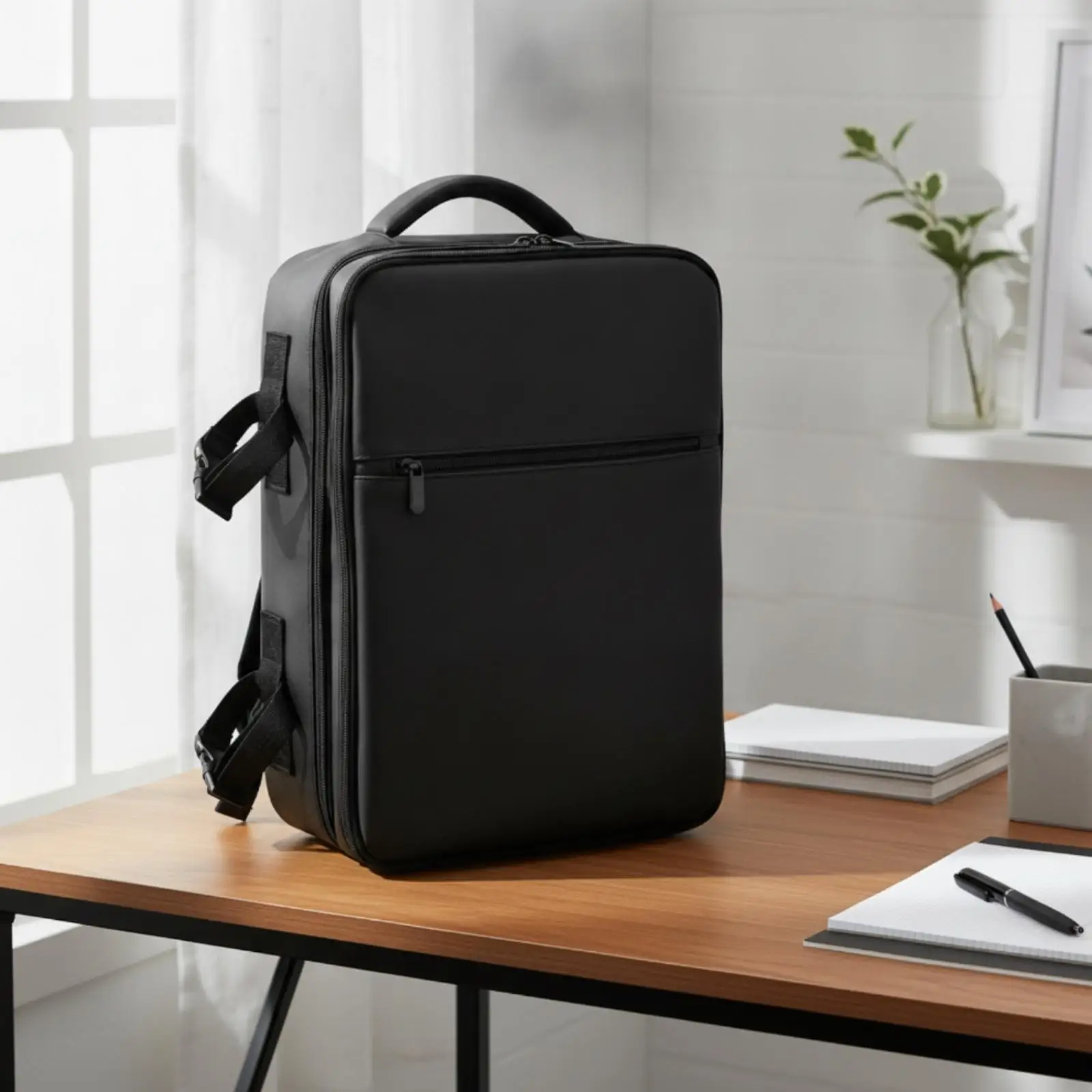 Backpack with Side Pocket Minimalist Daypack Zippered for Daily Commute - view 4