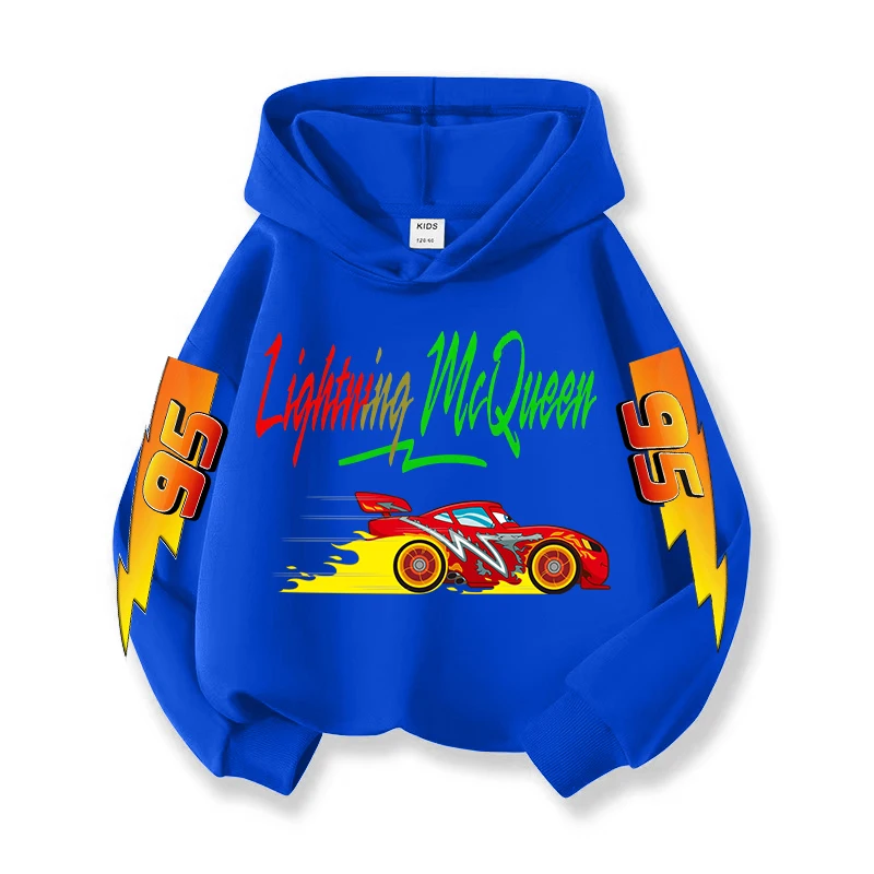 2025 أطفال البرق ماكوين 95 سيارة الأمريكية هوديي الكرتون طباعة البلوز ملابس عصرية للأطفال تصميم شخصية ارتداء #3