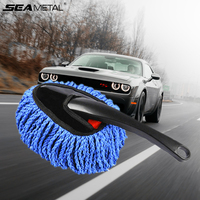 SEAMETAL Microfiber Car Wash Mop Brush Multifunctional Car Collector Cleaning Dust Remover Mop Towel Set for Car Accessories