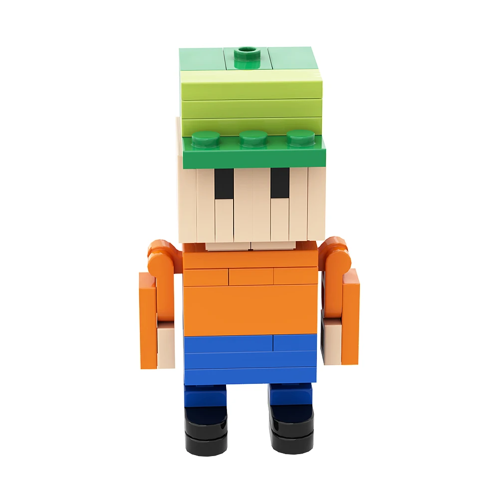 Gobricks-Juego MOC Stumbles Guys Brickheadz, juego de bloques de construcción, personaje de acción, Escape, juguetes de ladrillos DIY para niños, regalo de cumpleaños