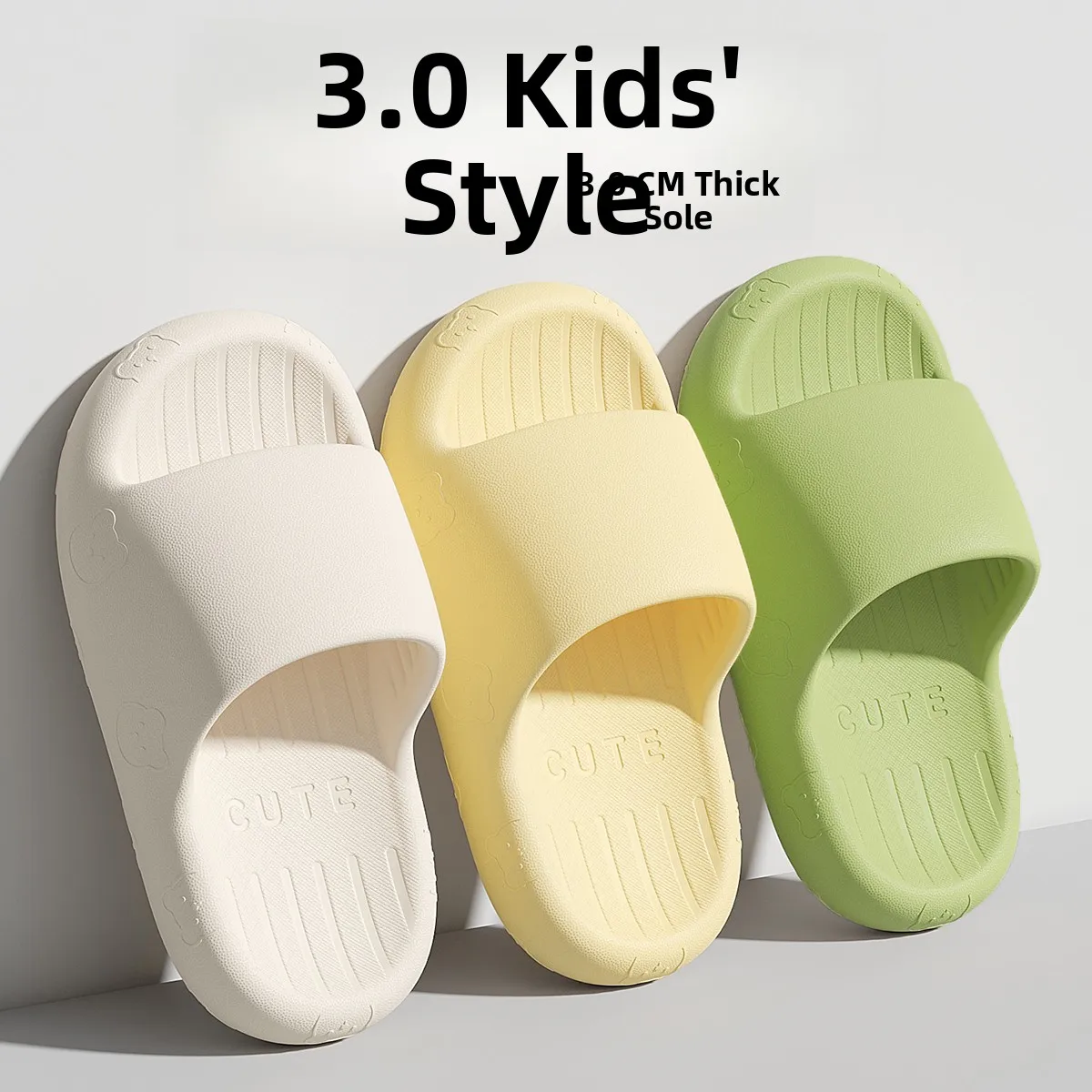 

Children's Indoor Home Slippers Thick Bottom Anti-Slip Girls Summer Sandals Soft EVA Comfortable Footwear for Kids