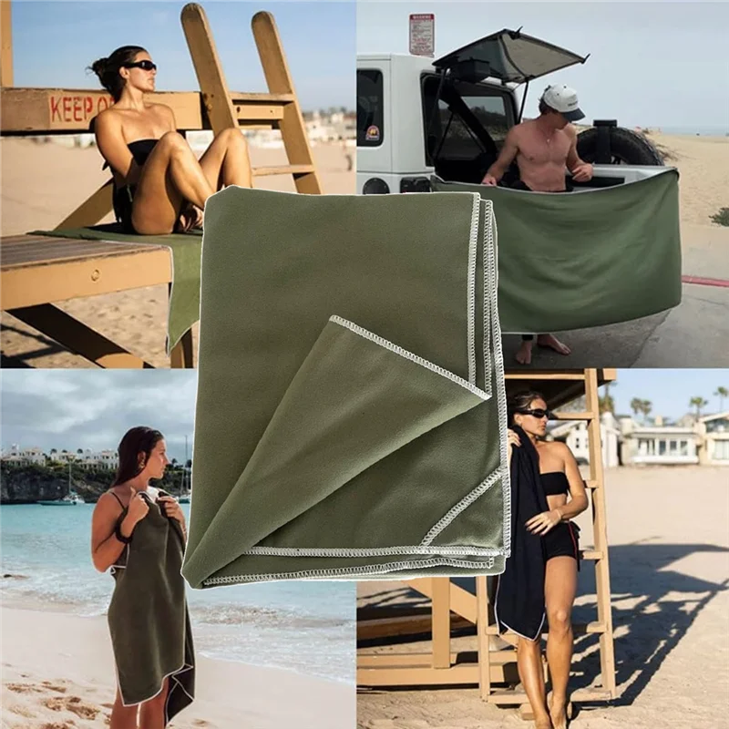 AZ-Magnetic Bath Towel, 75 Inch X30 Inch Quick-Dry Sand-Resistant Beach Towel,Magnetic Closure for Travel, Swimming& Yoga