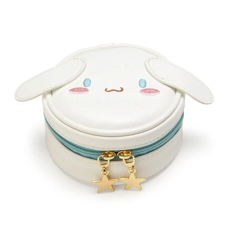 Sanrio Round Coin Wallet Kawaii Cartoon Hello Kitty Cinnamoroll Melody Kuromi Jewelry Storage Box Cute Anime Headphone Bag Gifts