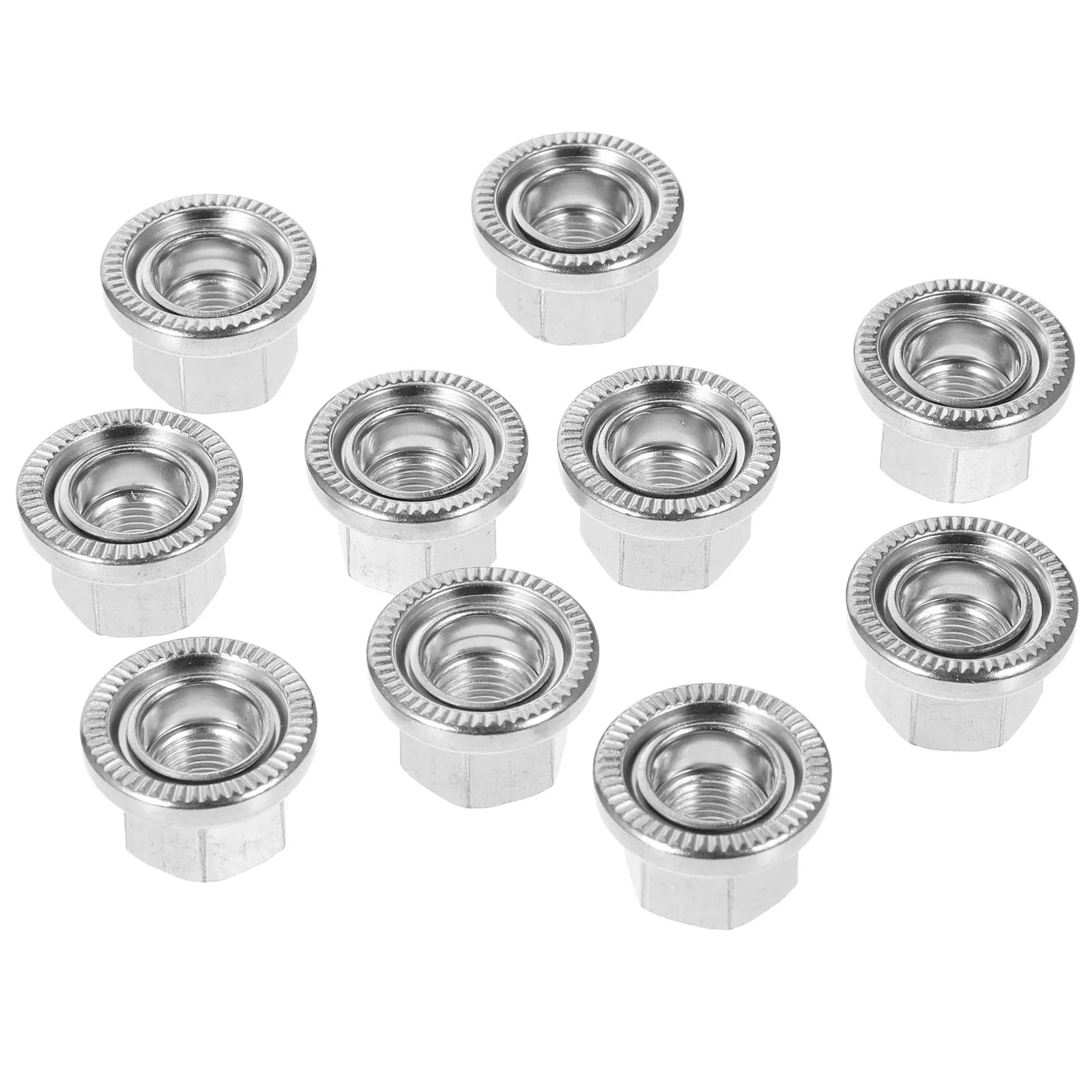 

10pcs Nuts High-Strength Steel Rust-Resistant For Mountain Road Track Scooter Hub Motor Axle Fastening Bicycle Parts