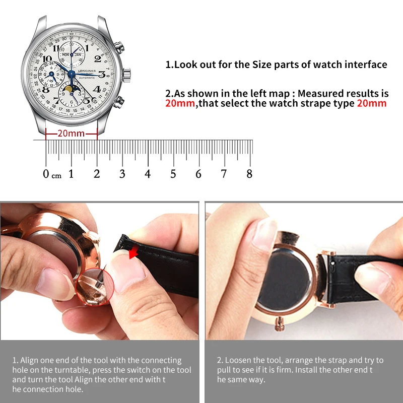 Genuine Leather Watch Band Pin Buckle 12/13/14/15/16/17/18/19/20/21/22/23/24mm for OMEGA IWC MIDO FIYTA CASIO CITIZEN Watchband