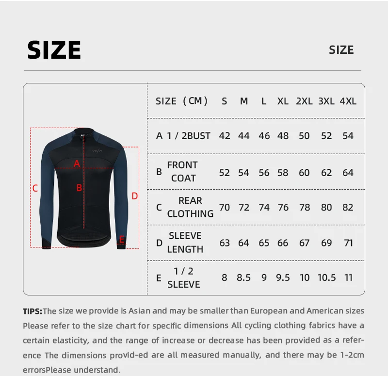 YKYWBIKE Herren-Fahrradjacke, wasserdicht, winddicht, Rennrad-Oberteile, Winter 0 ° C Thermal Fleece Fahrradtrikot Fahrradbekleidung – Detail 3