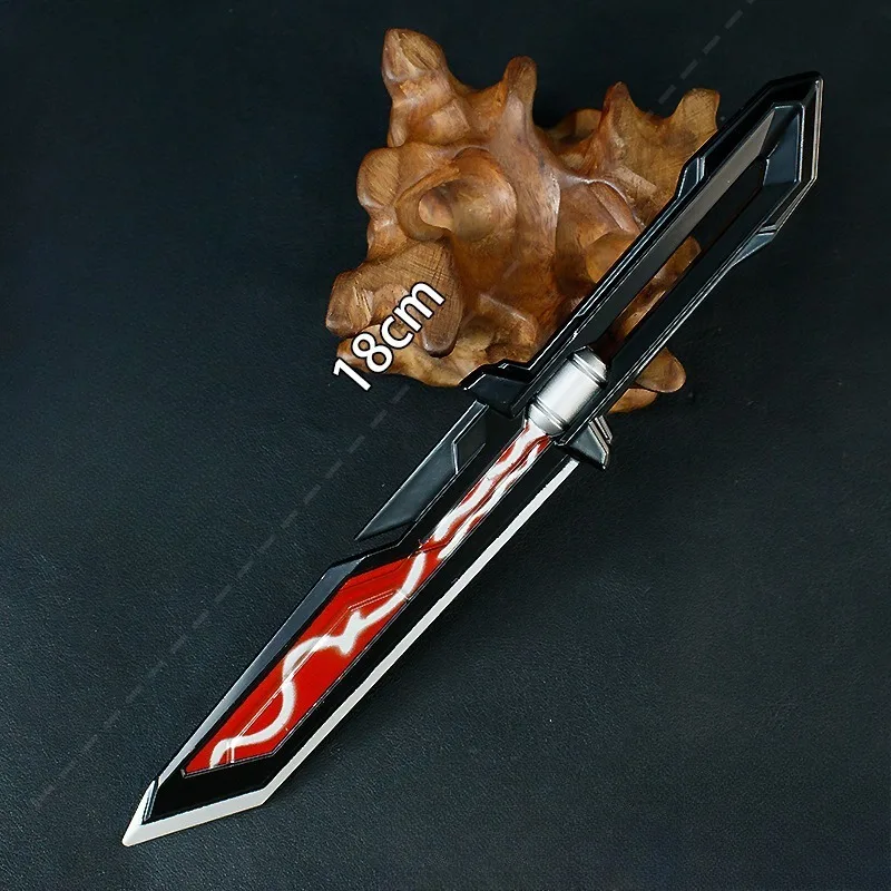 18cm God's Blade Sword Red Anime Model Alloy Crafts Desktop Decoration Game Peripherals Collection Festival Gifts Toy Kid