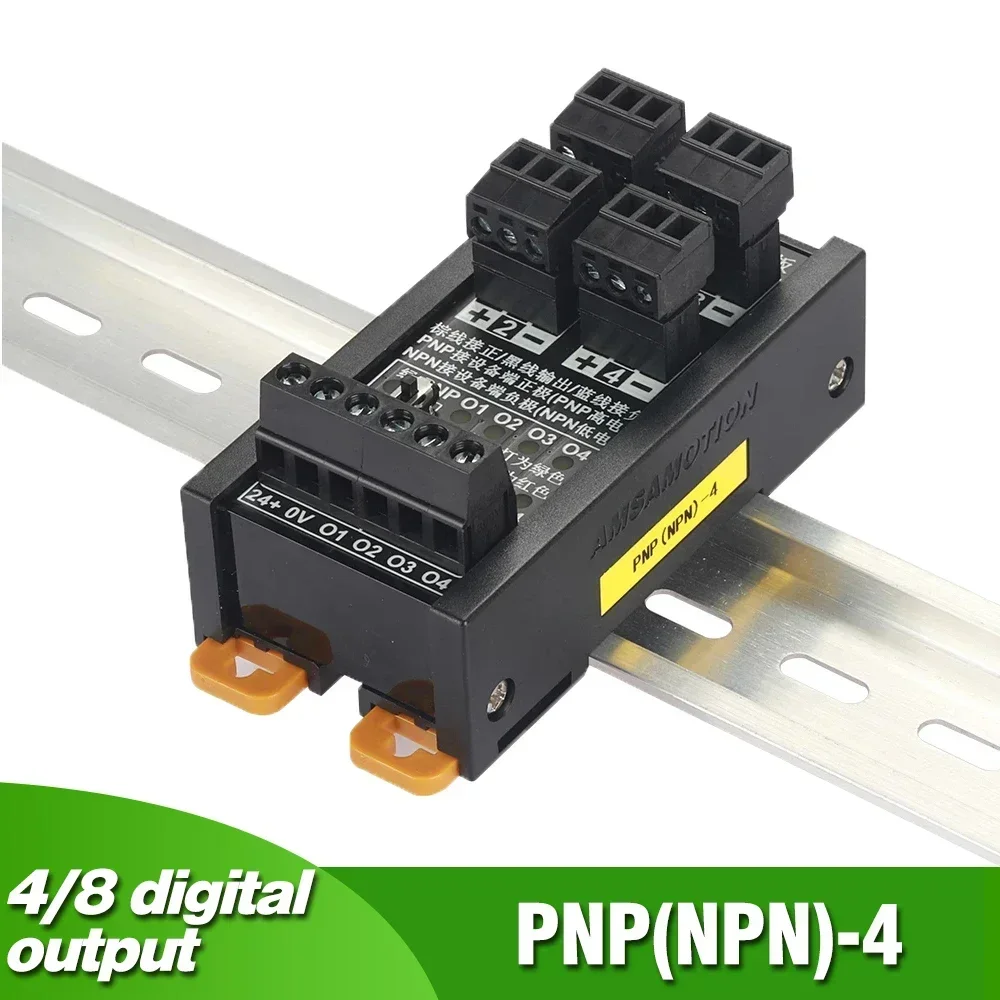 

Proximity Switch Sensor Terminal Block NPN/PNP DIN Rail 2 3 Wire 4-Way PLC Input Module Photoelectric Conversion Board
