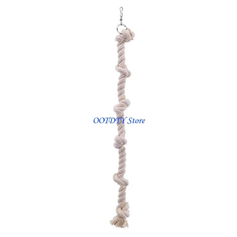 367A Bird Rope Ladder with Knots Only Bungee Chew Toy for Climbing 15.74in in Length