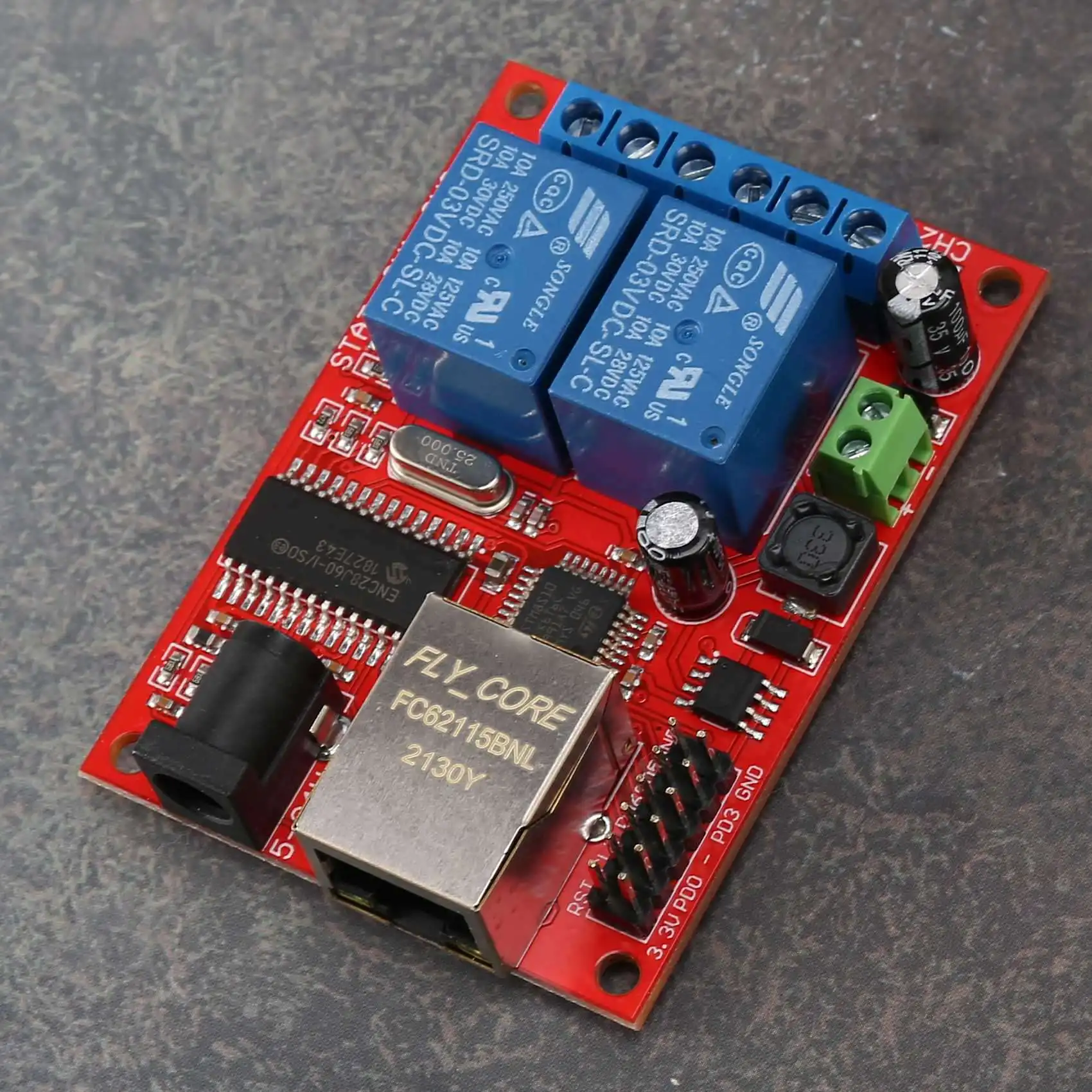2X LAN Ethernet 2-Way Relay Board Delay Switch TCP/UDP Controller Module WEB Server