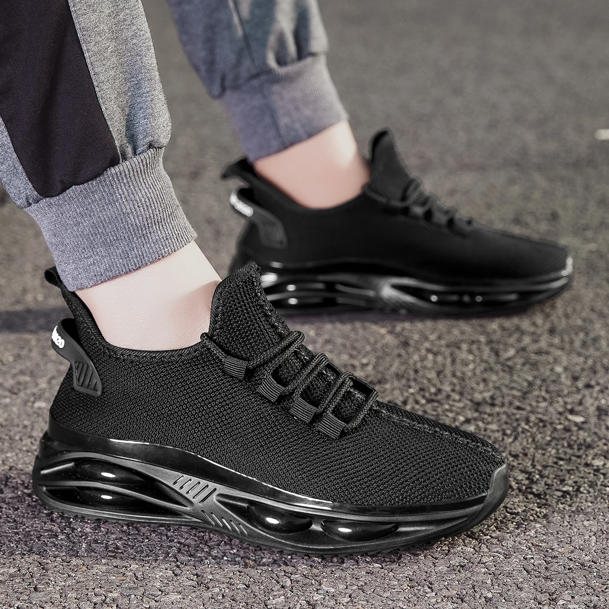 أحذية رياضية للركض للرجال أحذية رياضية كاجوال قابلة للتنفس باللون الأسود والبني والأبيض للتنس والمشي في الهواء الطلق واللياقة البدنية مقاس 39-46