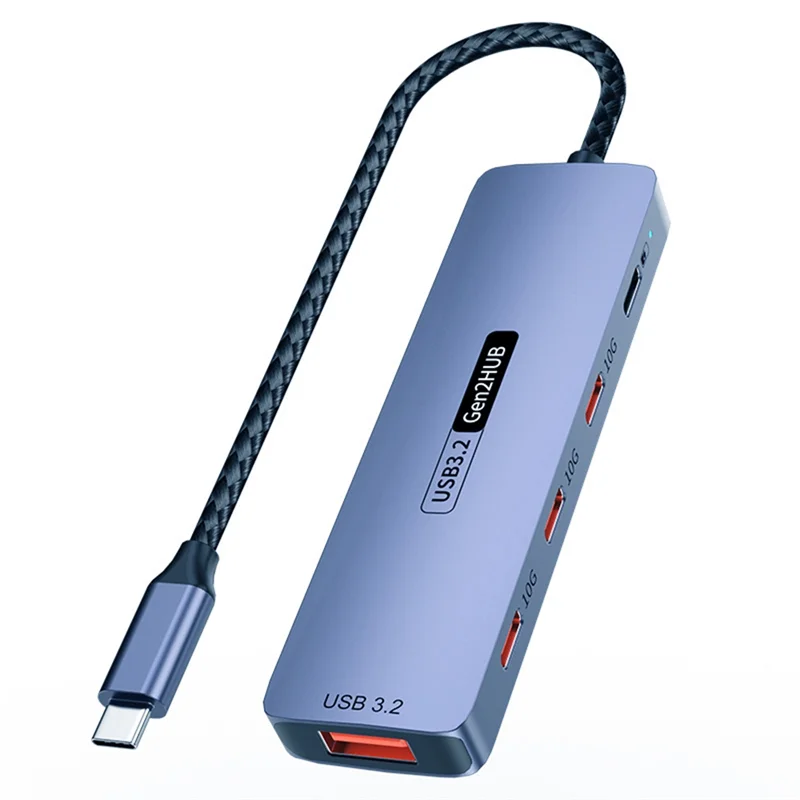 USB C 허브 USB Type-C 3.2 허브 10Gbps 고속 PD100W 충전 USB Type-C 3.2 어댑터 분배기 노트북 휴대폰 PC용