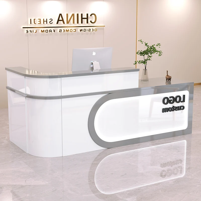 

Beauty Modern Reception Desks Shop Wood Bar Luxury Industrial Organizers Design Reception Desks Display Bureau Lounge Furniture