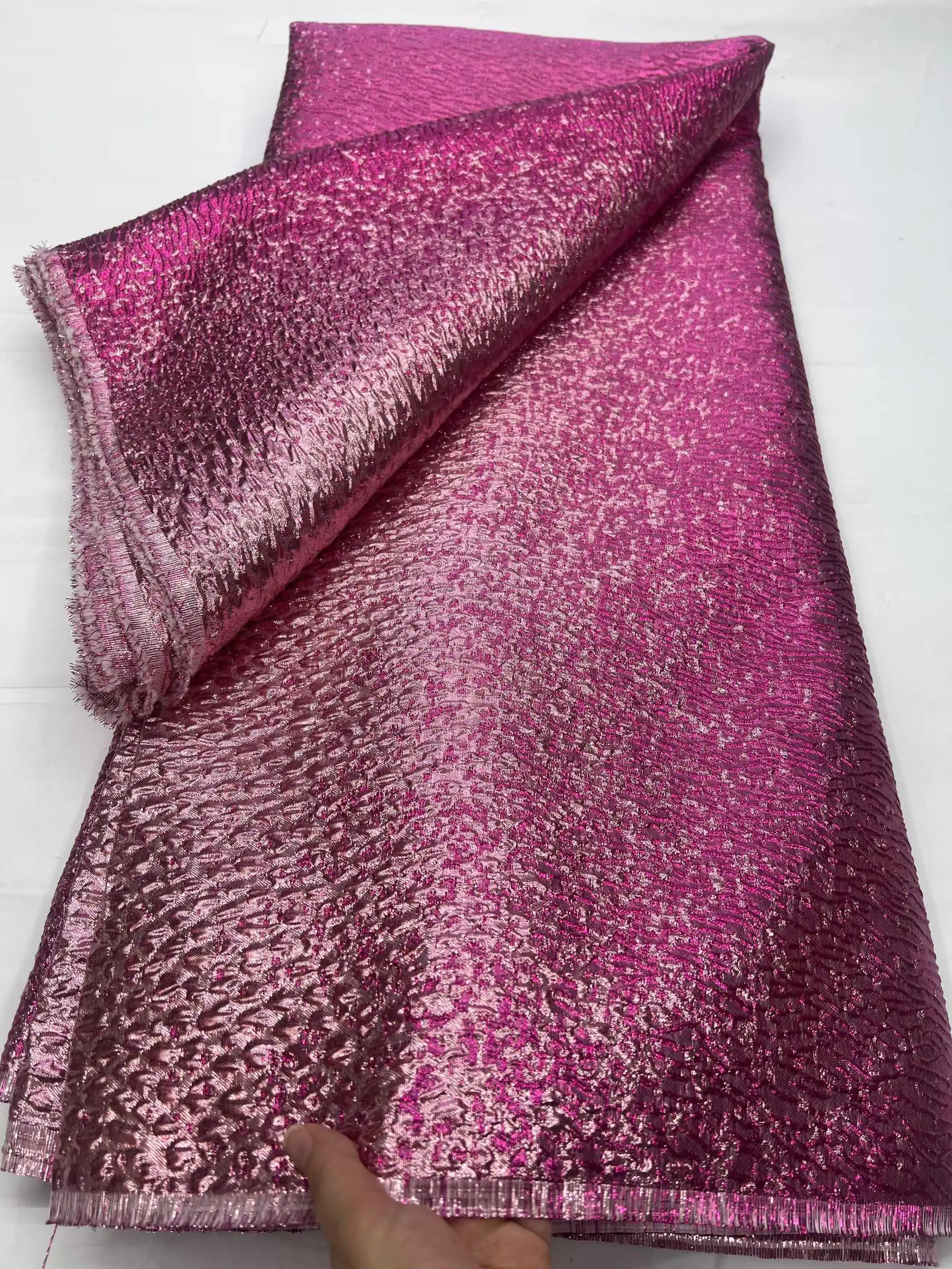 2025 최신 나이지리아 자카드 원단 고급 아프리카 브로케이드 레이스 원단 프랑스 다마스크 레이스 5야드 여성 파티 드레스 재봉용