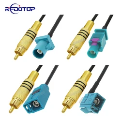 1Pcs RCA Male Plug to Fakra Z Male/Female Video Cable Adapter RG174 Pigtail Car Parking Reversing Rear View Camera Cable