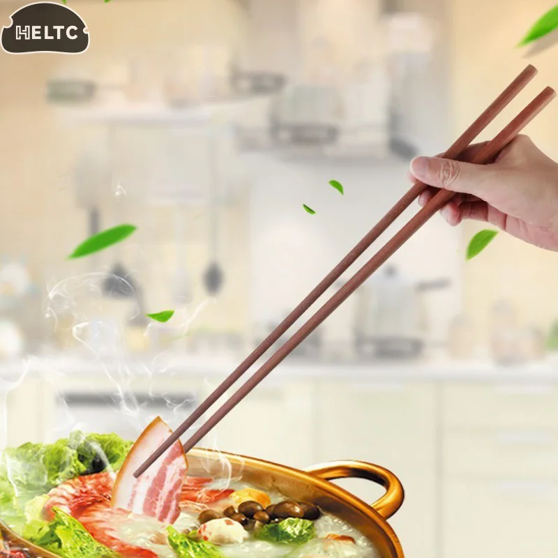 1pair Long Extended Wooden Chopsticks, Noodle Chopsticks, Rice Noodle Hot Pot Long Chopsticks 32cm 42cm Long, Wooden Chopsticks