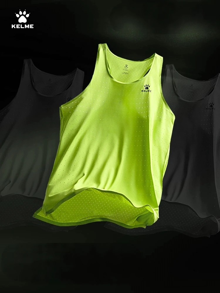 KELME Men's Marathon Vest Professional Racing Top Training Fitness Track And Field Running Speed Dry Vest