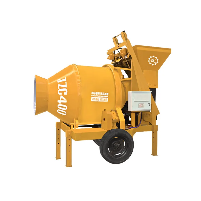 

Tipping bucket mixer for construction site, automatic ring gear type mortar concrete drum mixer