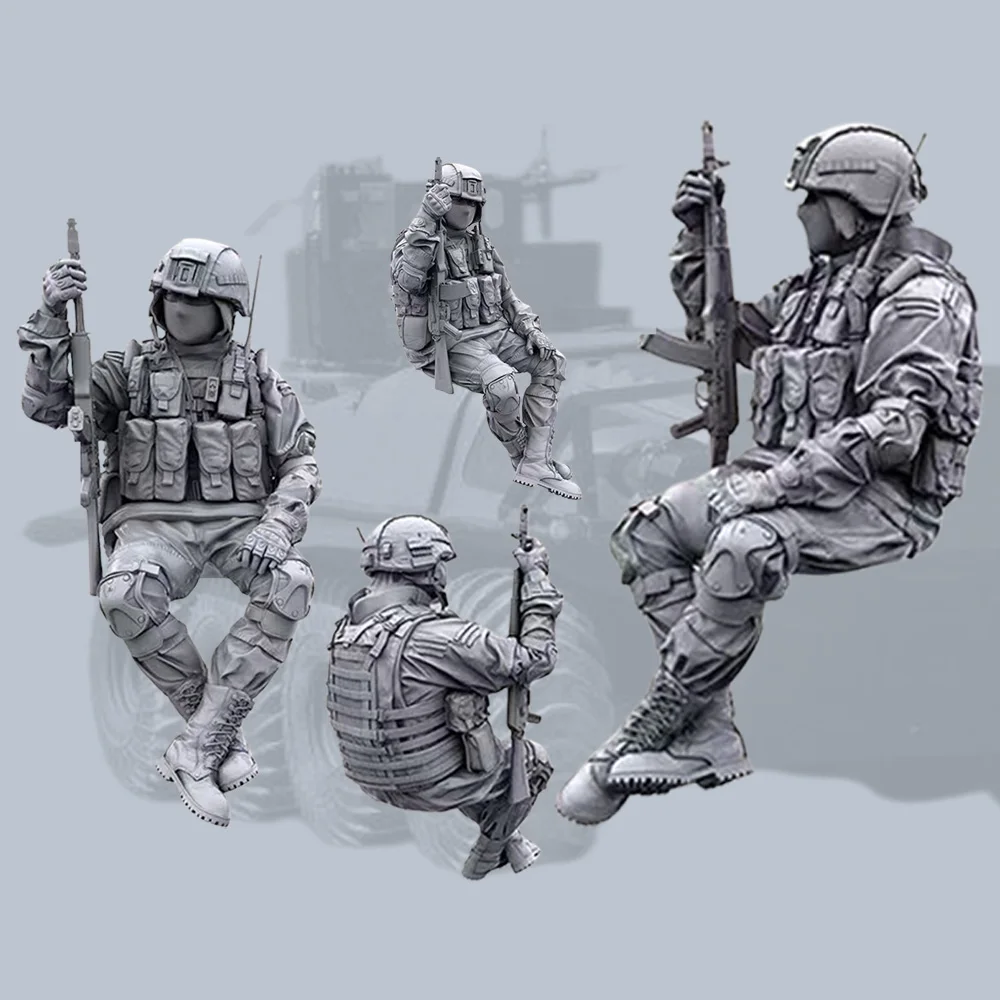 

Фигурка из смолы 1/35: Российские современные спецназовцы, высококачественная неокрашенная военная модель для сборки, коллекционная, подарок для самостоятельной сборки