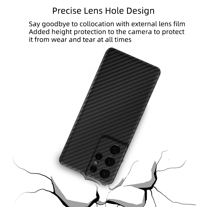 Case for Samsung Galaxy S21 FE Note 20 Ultra S10 Plus Aviation Carbon Fiber Material Light and Thin Anti-fall Phone Case