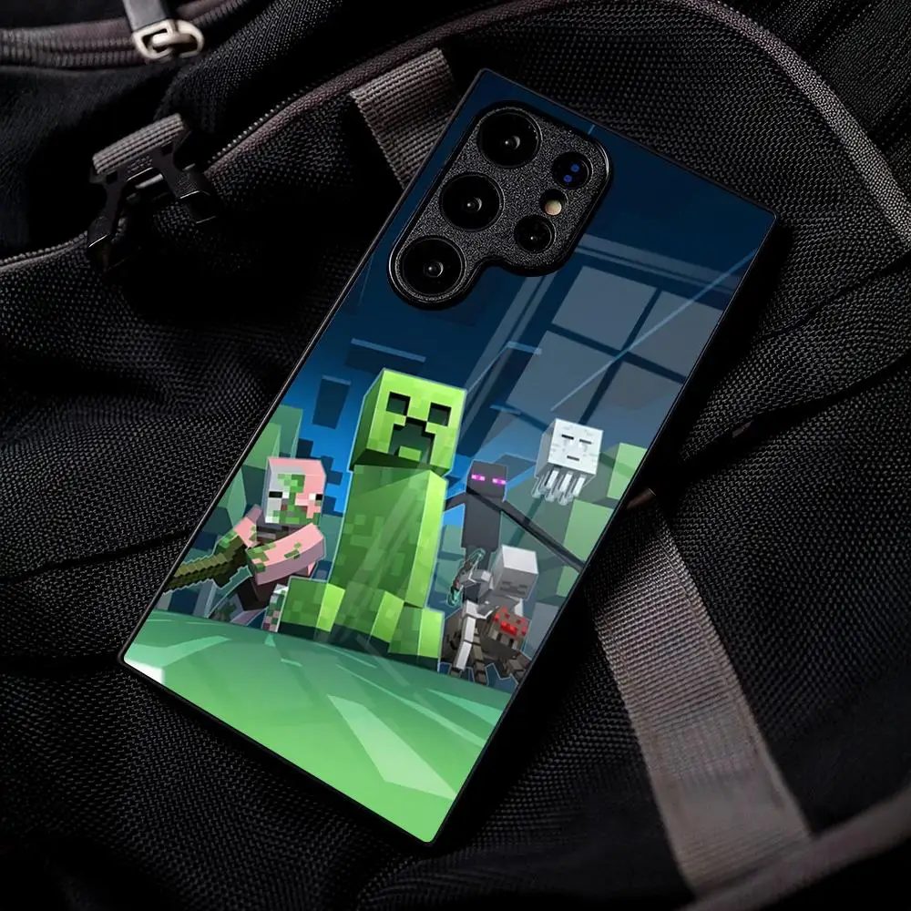 Game M-Mine-craft Movie Phone Case for Samsung Galaxy S26 S25 Edge S24 S23 S22 S21 S20 Ultra Plus Fe Glass Cover