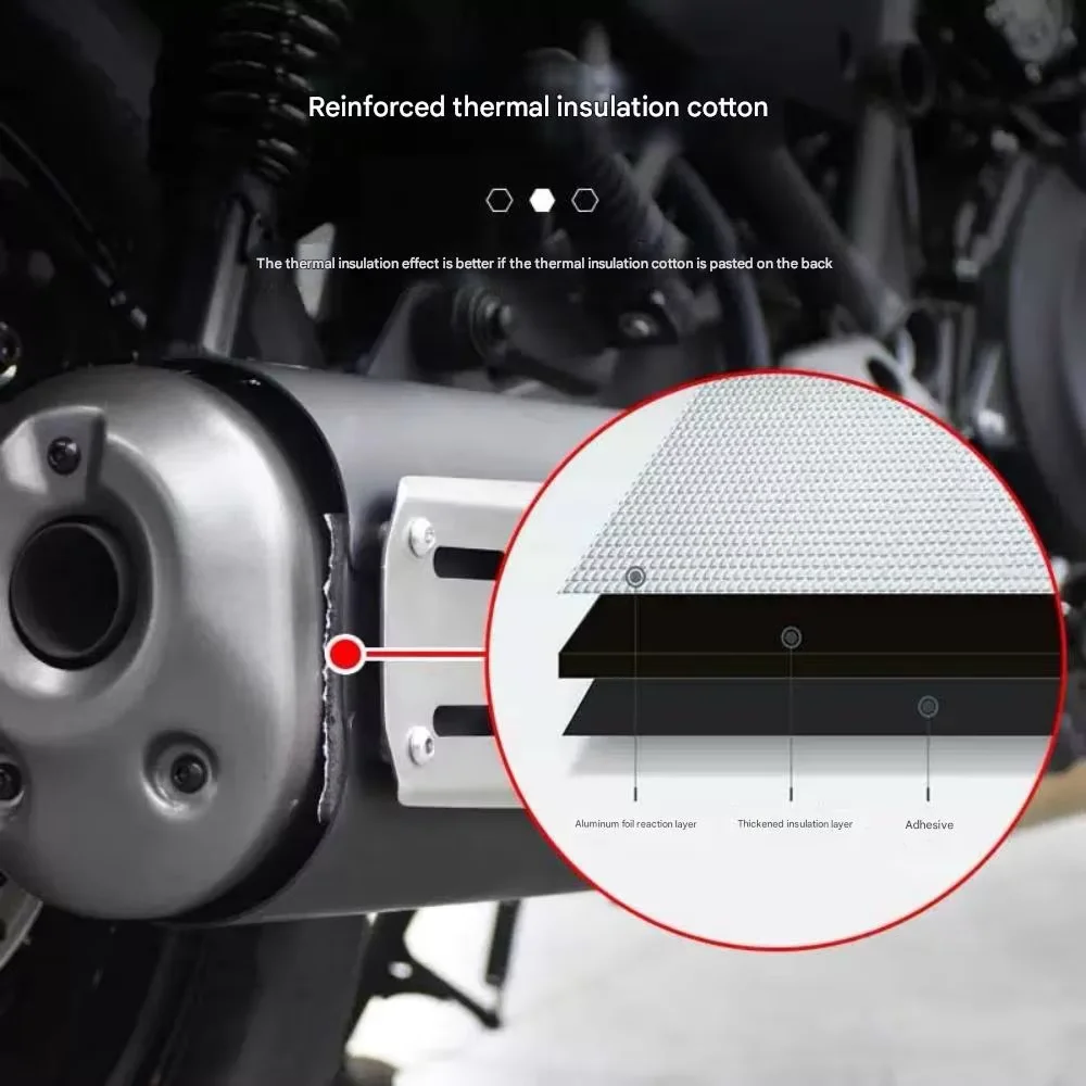 FOR Eliminator 500/500SE Exhaust Heat Shield Protector Retro Styling Parts Stainless Steel Aluminum Alloy Heat Insulation Panel