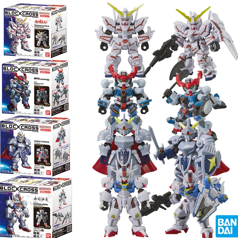 

Набор Bandai BLOCKCROSS Gundam: Воздушный, Единорог, Рыцарь, GQuuuuX, сборный блок, комплект модели экшн-фигурки, мобильный костюм Gundam