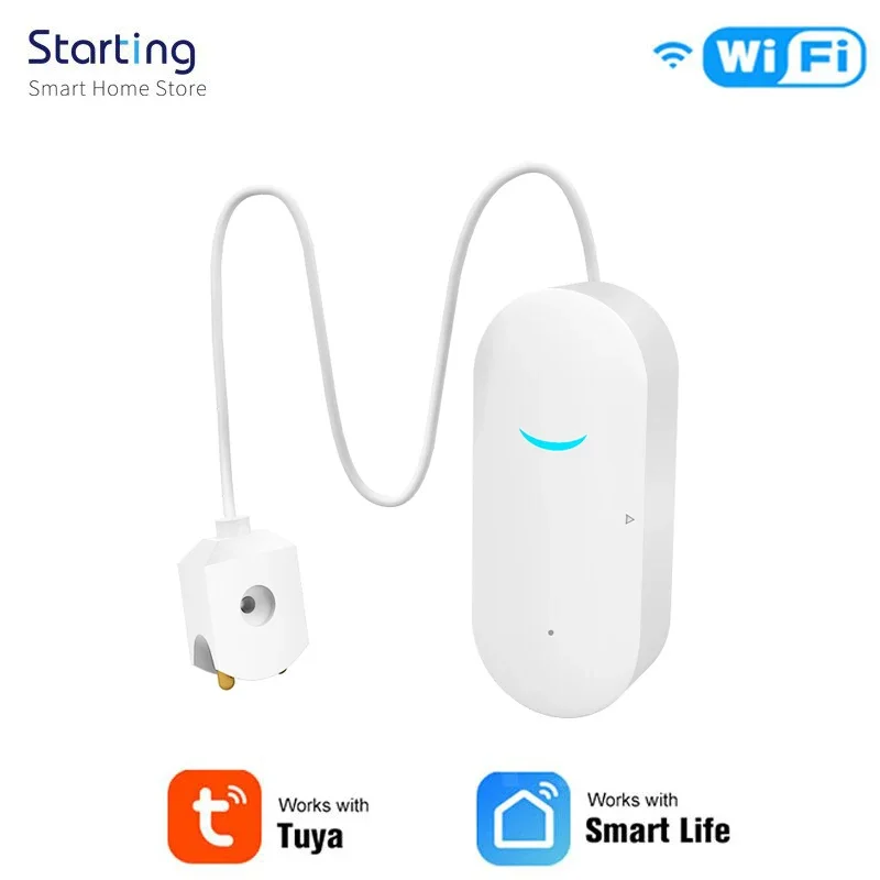 

Tuya WiFi Water Leak Alarm Smart Water Leakage Detector Sensor Water Flood Overflow Remote Alert Security System Smart Home