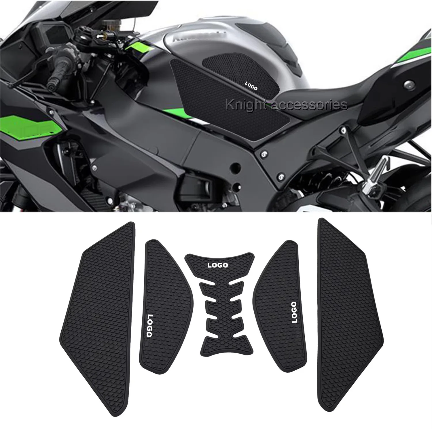 

ZX10R Tank Pad Motorcycle Accessories Fuel Tank Pad For ZX10R ZX-10R zx10r 2011-2025Waterproof Non-Slip Side Fuel Tank Pad ZX10R